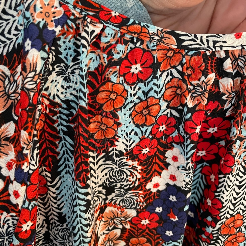 Flutter sleeve tie-neck boho short sleeved blouse - Picture 9 of 11